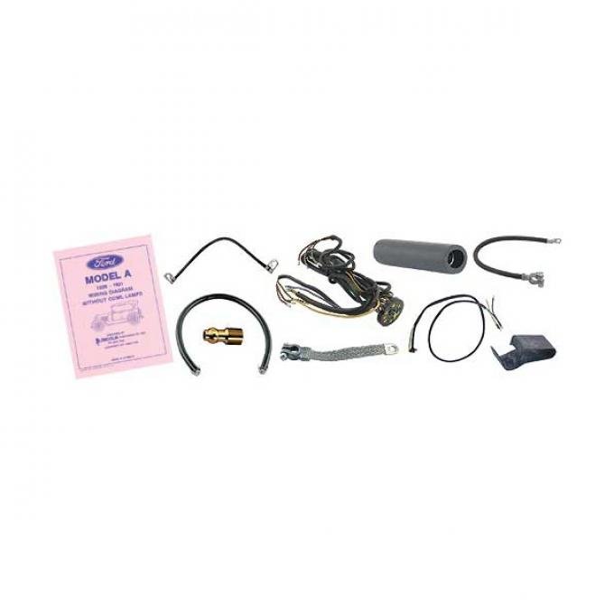 Model A Ford Lighting Harness Kit - Complete - For Cars Without Cowl Lights