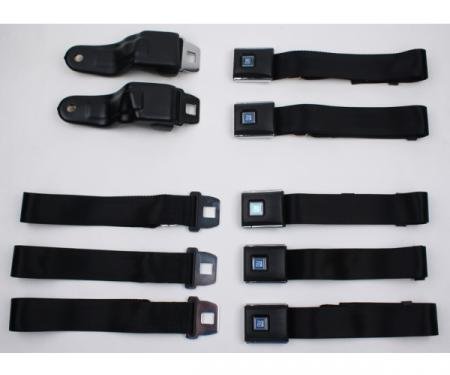 Camaro Seat Belt Set, Replacement Style, Front & Rear, 1967-1969