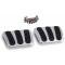 Firebird Brake & Clutch Pedal Pads, Billet, Lokar, 1967-1969