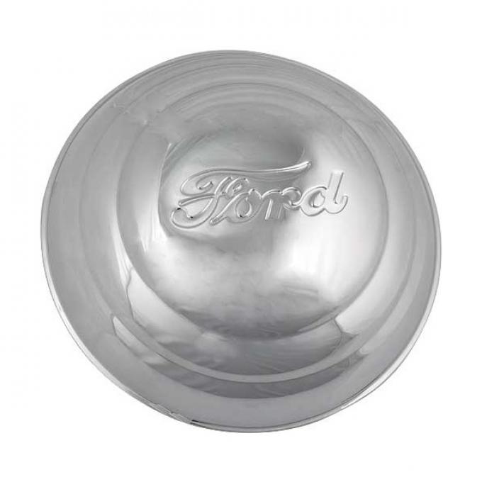 Hub Cap - Ford Embossed - Stainless Steel - 8-1/4 - Ford Pickup Truck