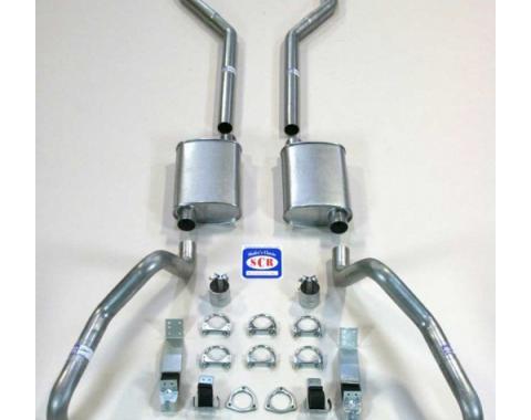 Camaro SCR Performance Dual Exhaust System, For Small Block With Headers, 2-1/2", 1967-1969