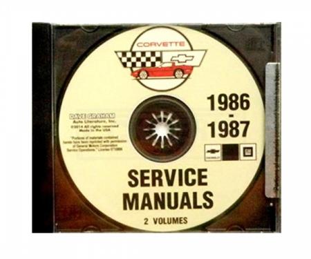 Corvette Factory Service Manual, PDF CD-ROM, 1986-1987