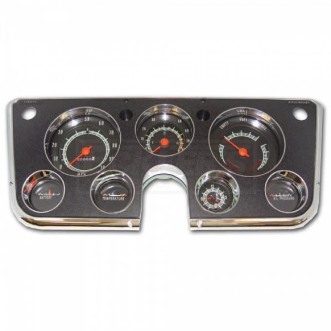 Chevy Or GMC Truck Dash Cluster Assembly, With 5000 RPM Tach And Clock Conversion, 1967-1968