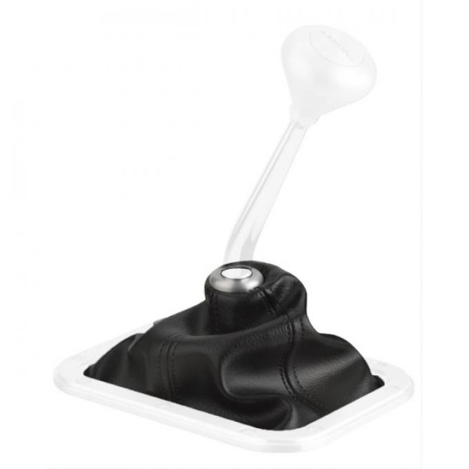 Shifter Boot, Deluxe Top Rectangular, Brushed Aluminum Sliding Bezel, Lokar, For Any Length Shifter