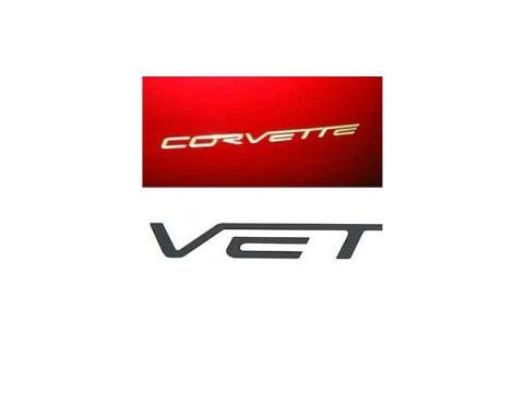 Corvette Rear Bumper Lettering Kit, Black, 2005-2013