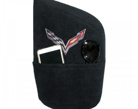 Seat Armour 2014-2018 Corvette Konsole Cover™ with Pocket, Black KACORC7B