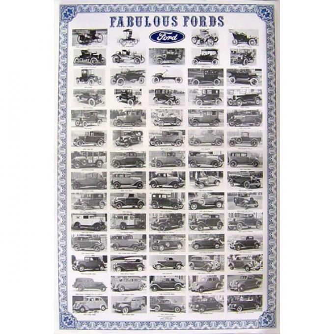 Fabulous Fords Poster - 25 X 37