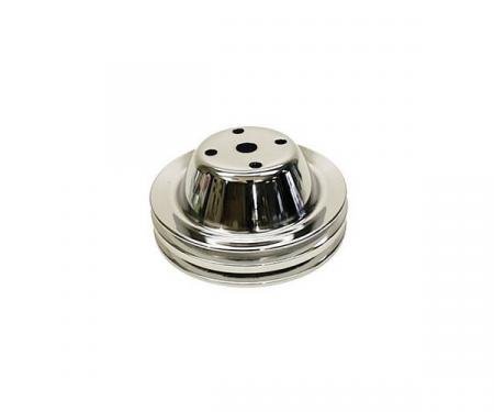 Camaro Water Pump Pulley, Small Block, Double Groove, Chrome, 1969-1985