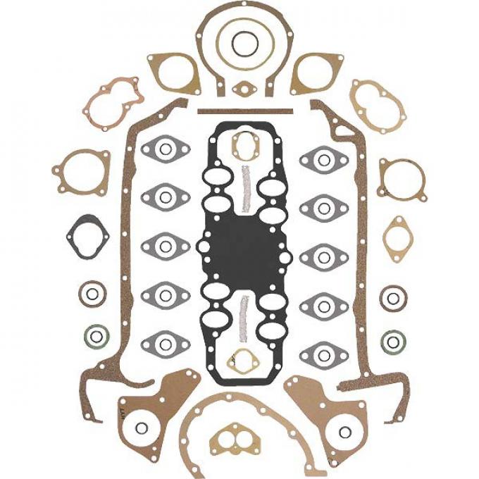 Engine Gasket Set - No Head Gaskets - Ford Flathead V8 90 &95 & 100 HP 24 Stud Engine