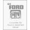 Ford Convertible Top Repair Adjustment Manual - 8 Pages