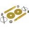 Aluminum Hood Pin Kit, Gold