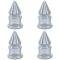 Full Size Chevy Valve Stem Caps, Chrome Spike, 1958-1984