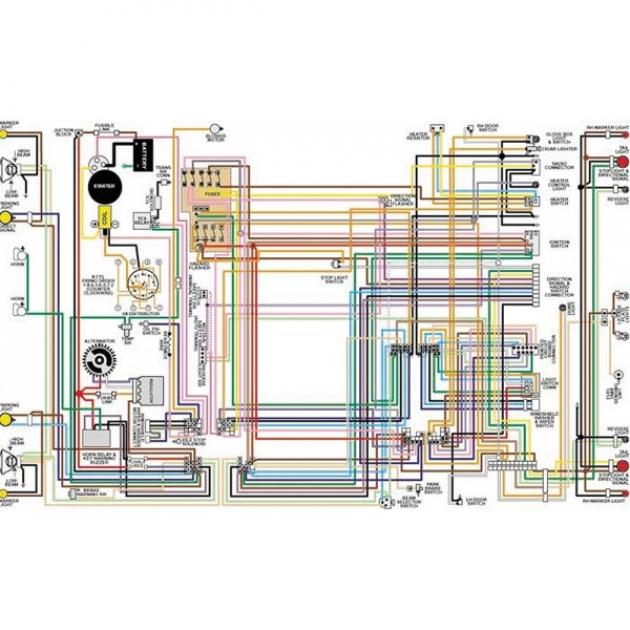 Chevy Color Laminated Wiring Diagram, 1958-1974 | Muscle Cars & Classics