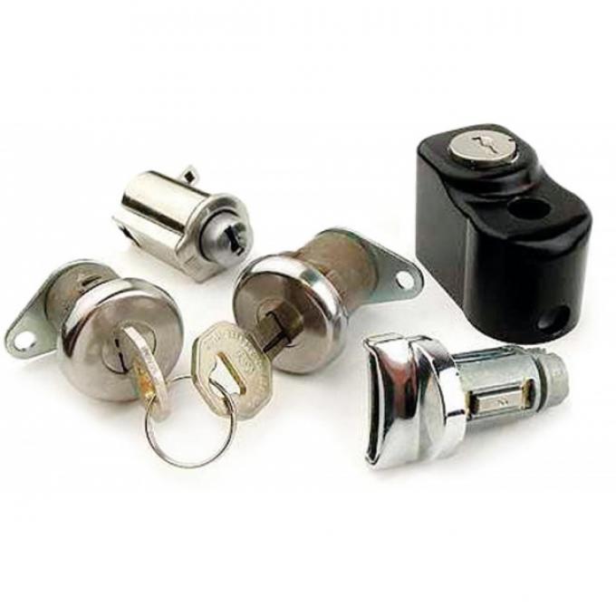 Max Performance Complete Lock Kit With Original Keys & Spare Tire Lock, Concours Correct| PY302A-64T Corvette 1964