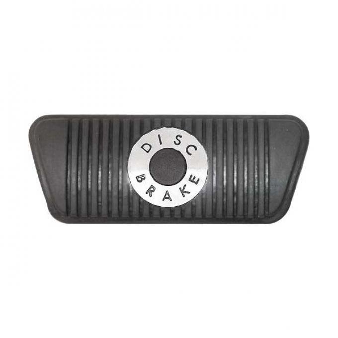 Ford Mustang Brake Pedal Pad - Disc Brakes In Black Lettering - V-8 With Automatic Transmission