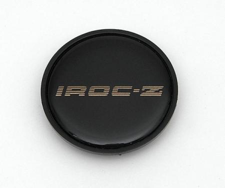 Camaro Wheel Cap Emblem, IROC-Z, With Gold Letters, 1985-1987