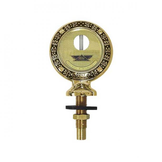 Model T Ford Motor Meter - Brass - Boyce Wreath Design - With Ford Script