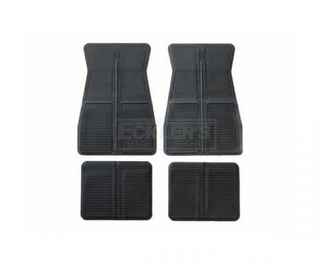 Original Style Rubber Floor Mats With GM Logo 1973-1981