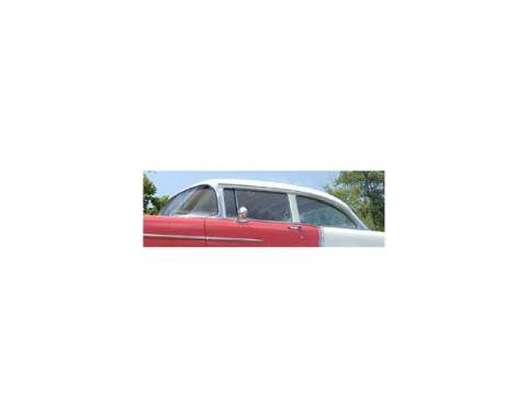 Chevy Side Glass Set, Date Coded, Clear, 2-Door Sedan, 1955-1957