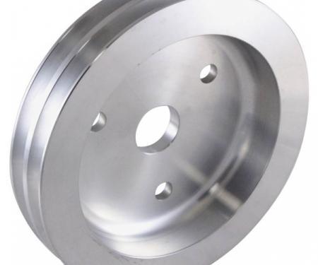 Chevy Small Block Aluminum Crankshaft Pulley, Small Water Pump, 2 Groove