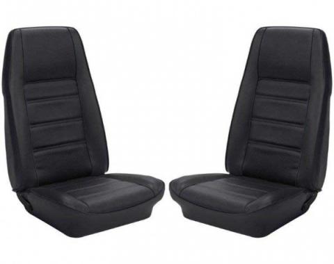 Ford Mustang, Cpe Full Set w/Bkt Seats, Uph, Dk Blu 72-73