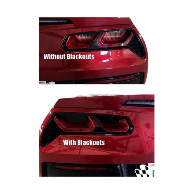 Corvette Acrylic Taillight Black Out Kit, 2014-2019