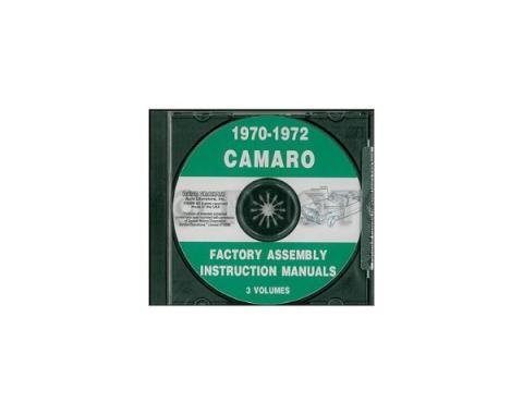 Camaro Factory Assembly Manual, PDF CD-ROM, 1970-1972