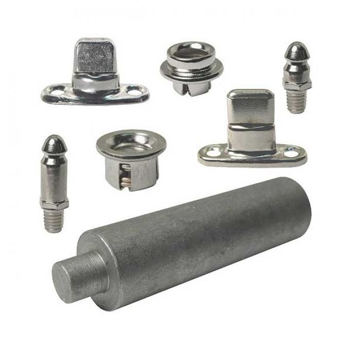 Model A Ford Side Curtain Fastener Set - Roadster Pickup - 32 Piece Set