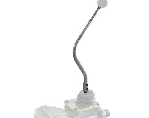 Shifter Lever, Lokar, Double Bend, 16-Inch, for Tremec TKO 500 and TKO 600 Manual Transmissions, Chrome Finish