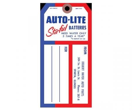 Autolite Sta-Ful Battery Tag - Edsel