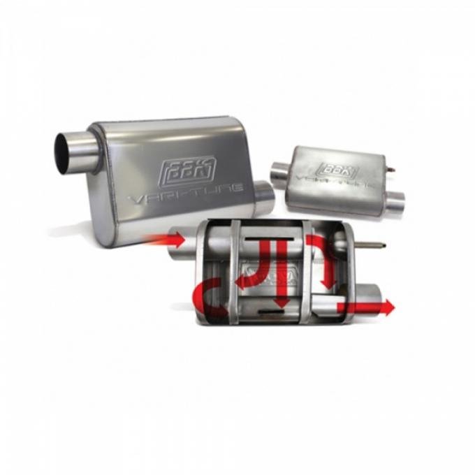 Corvette BBK 2-3/4" Vari-Tune Adjustable Stainless Steel Performance Muffler, Offset