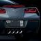 Corvette Rear License Plate Frame, Billet Aluminum Chrome Plated, 2005-2019