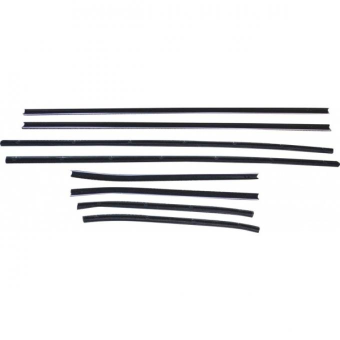 Belt Weatherstrip Kit - Doors and Rear Quarter Windows - 8 Pieces - Fastback