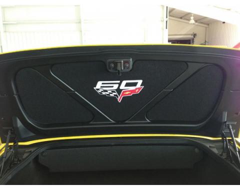 Corvette Trunk Lid Inner Liner, C6 60th Logo, Black, 3 Piece, 2013