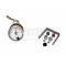 Chevy Custom Clock, White Face, With Black Vintage Hands, 2-1, 16, AutoMeter, 1955-1957