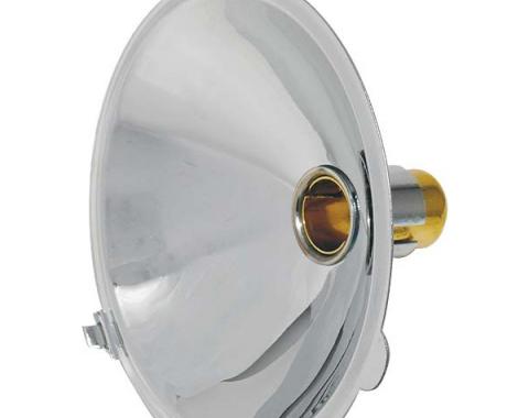 Model A Ford Cowl Lamp Reflector - Chrome Plated - IncludesSocket