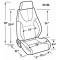 Mustang Bucket Seat, Elite Recliner, Lumbar, Left