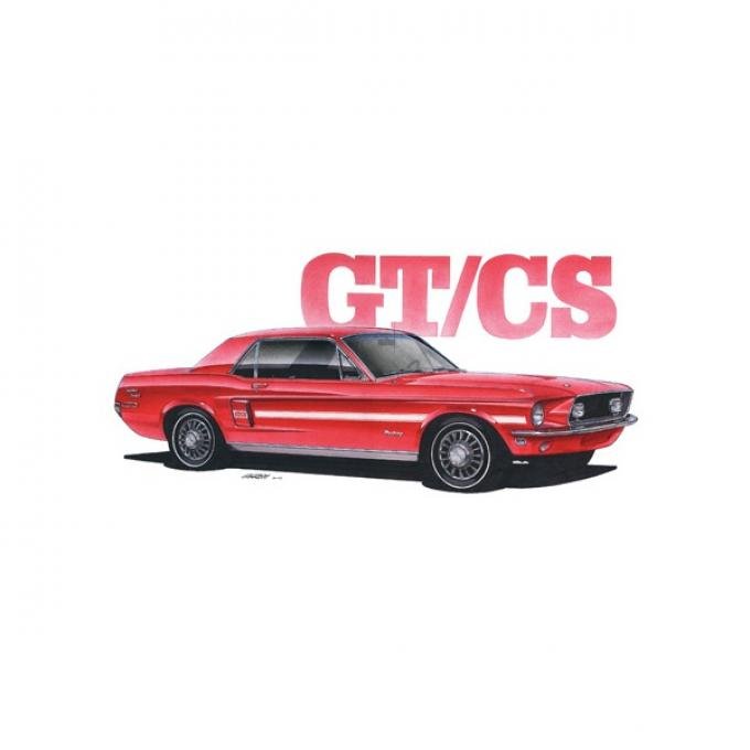Limited Edition Print, Mustang, GT/CS, Red, 1968