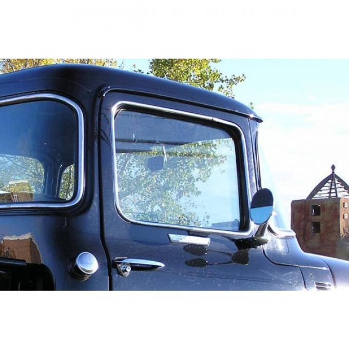 Door glass, one piece solid - 1956 Ford Truck - Clear