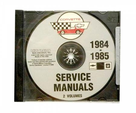 Corvette Factory Service Manual, PDF CD-ROM, 1984-1985