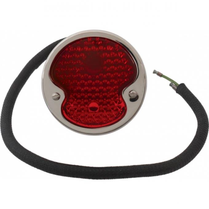 Tail Light Assembly - Ford 1932 Passenger - Red Lens - 6 & 12 Volt Bulbs - Right