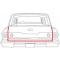 Full Size Chevy Weatherstrip, Wagon, On Body, Molded Ends, 1961-1964