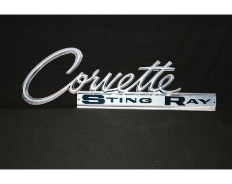 Corvette Metal Sign,Rear Emblem,Stingray,1963-1965