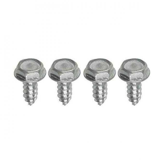 Ford Thunderbird Door Wiring Shield Screw Set, 4 Hex Washer-Head Screws, 1961-63