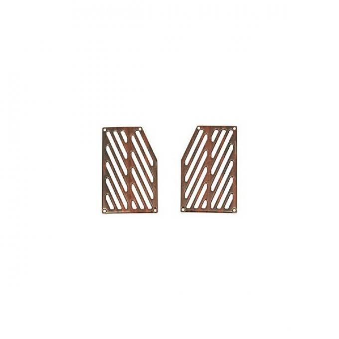 Corvette Speaker Trim Kit, Rear, Rosewood, 1978-1982