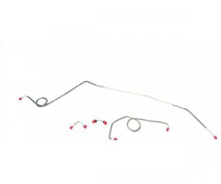 Right Stuff 1967-1969 Camaro Brake Line Set, Front, Steel, 4-Piece, Disc Conversion, For Cars With Power Brakes FKT67DC