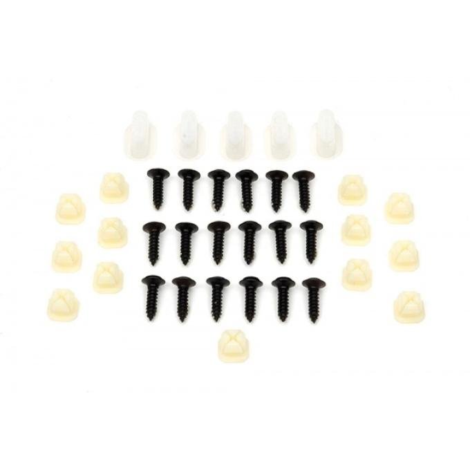 Redline Restomotive® 1980-1981 Malibu / El Camino Headlight Bezel & Grille Header Panel Hardware Kit