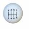 Corvette Black Shift Knob, White Stingray Logo And 7-Speed Pattern, 2014-2017