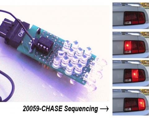 Drake Muscle 2005-2009 Ford Mustang 2005-09 Mustang LED Sequential Tail Light Kit (Chase) SD-20059-CHASE