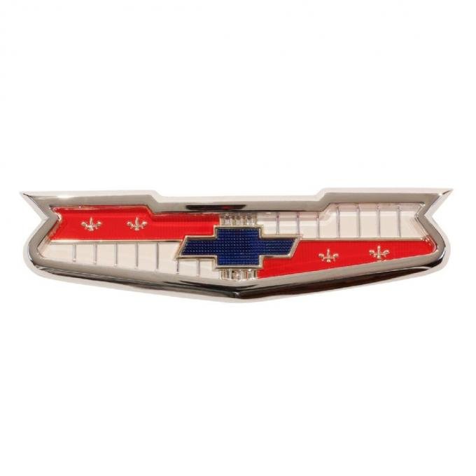 Trim Parts 56 and 60 Full-Size Chevrolet V-8 and 6-Cylinder Trunk Emblem Assembly, Each 1306